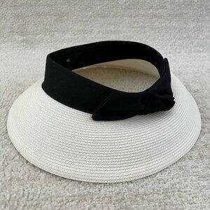 Eric Javits Black and White Visor Hat